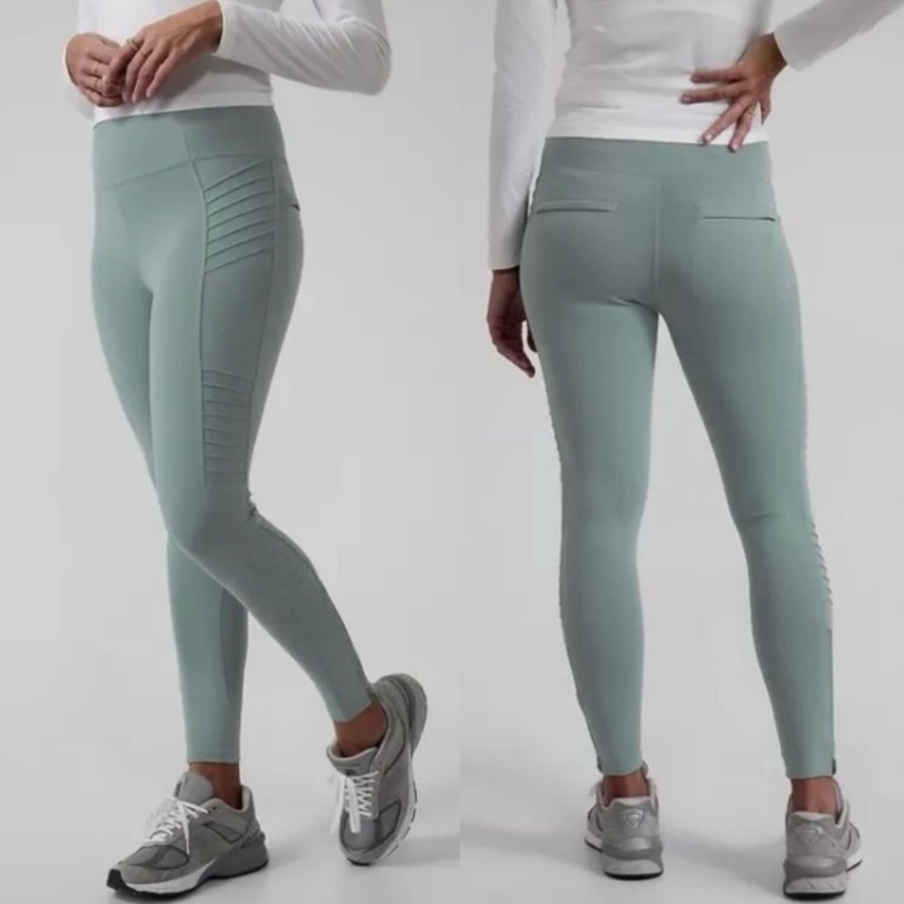 Athleta Delancey Moto Tights/Leggings